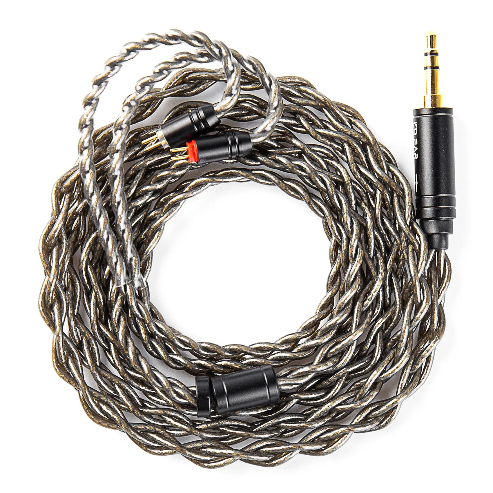 Kbear Darkjade In-Ear Monitor Headphone Cable, 4 Core Silver Plated Copper HiFi Balanced High Fidelity Audio Upgrade Line, MMCX Plug, Compatible with Kz Zs10 Pro/castor Cca Cra