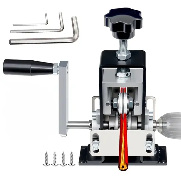 Manual Wire Stripping Machine Gauge Wire 0.06-1 inches,Scrapping Copper Wire Peeler Machine,Drill Powered Hand Crank Wire Stripper Tool for Scrap Copper Recycling