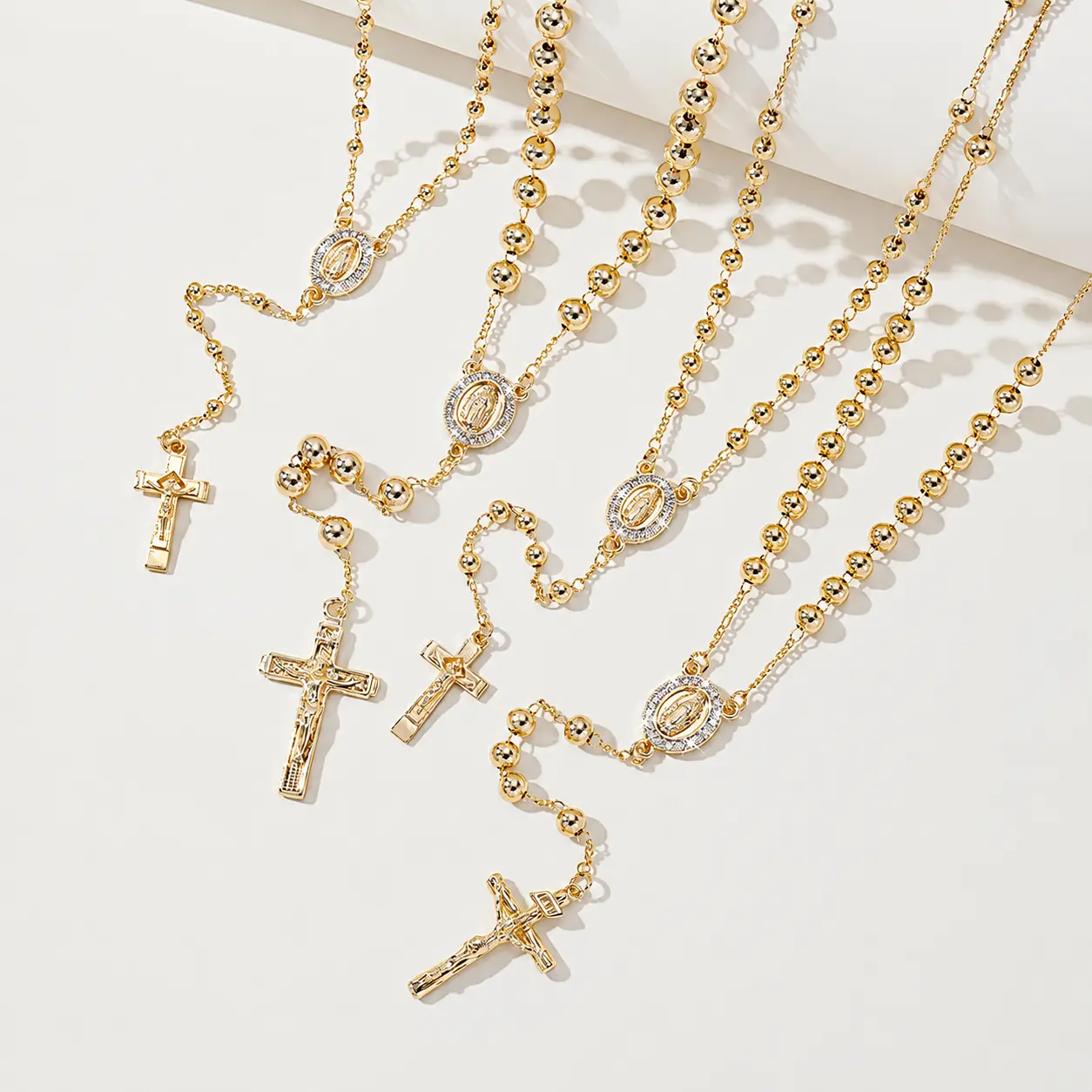 Golden Grace Rosary Necklace