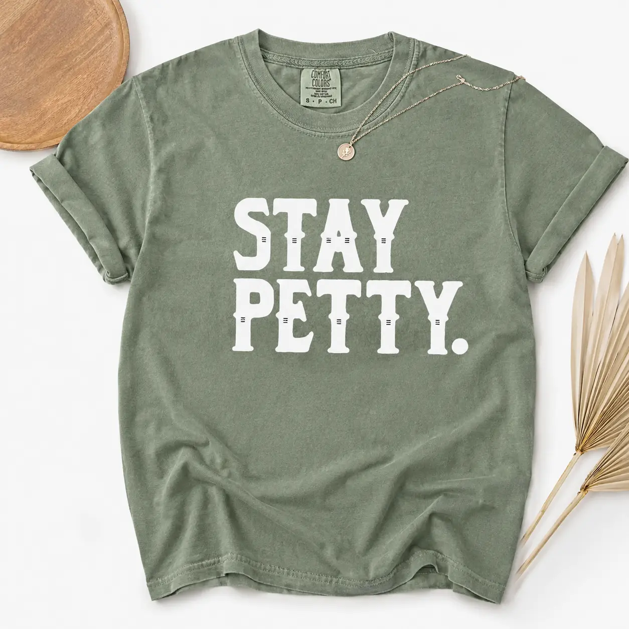 Women's Comfort Colors Short-Sleeve Round Neck Printed Vintage Graphic Tee, Funny Sassy Sarcastic Quote Everyday Shirt - TrendWear USA