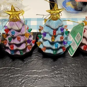 Mr. Christmas Set of 4 Mini Nostalgic Tree Ornaments with Gift Bags