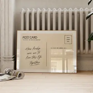 How Lucky Are We Print Wall Decor Horizontal Poster Bedroom Above Bed Art (Unframed) Home Decor Boho Neutral Living Room Retro Prints Beige