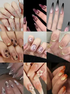 Ava(6904)gc.20sets Daily Wear Press on Nails, Optional Sizes and Lengths, Mixed Styles