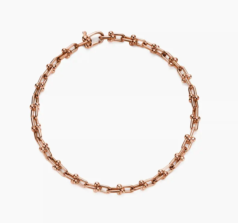 Pre-owned Tiffany HardWear Micro Link Bracelet in Rose Gold