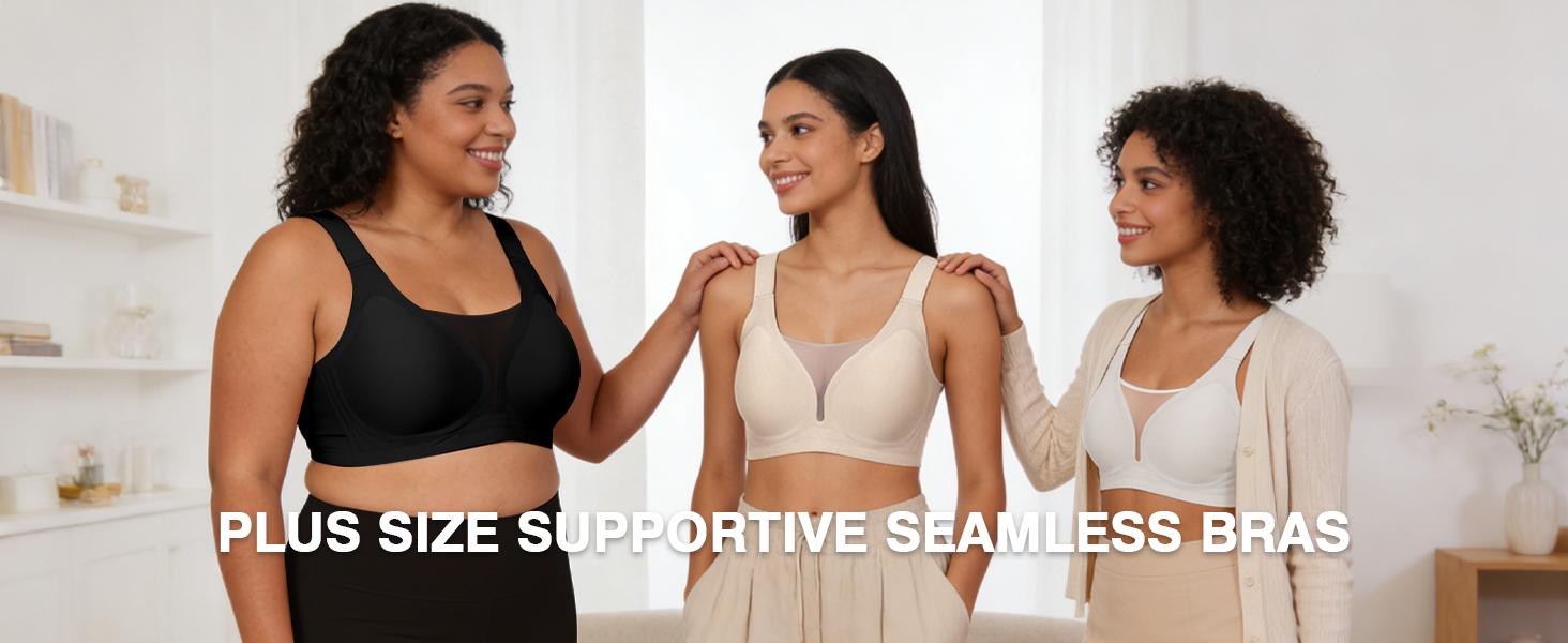 XEY [Womens Comfortable Deep V Everyday Bras] Wireless Bras Push Up Bralettes Seamless Tshirts Bras Lace Brassiere Fit Womenswear