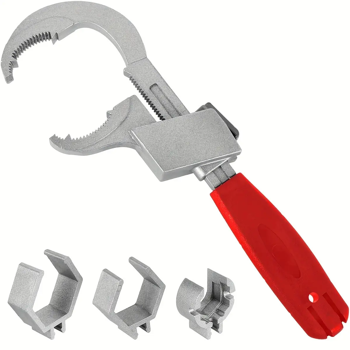Newshark Adjustable Dual-Head Multifunctional Wrench, Open End Crescent Wrench for Pipe Disassembly, Fixture Assembly, Pipeline Repair, Furniture Installation, Wrench Tool
