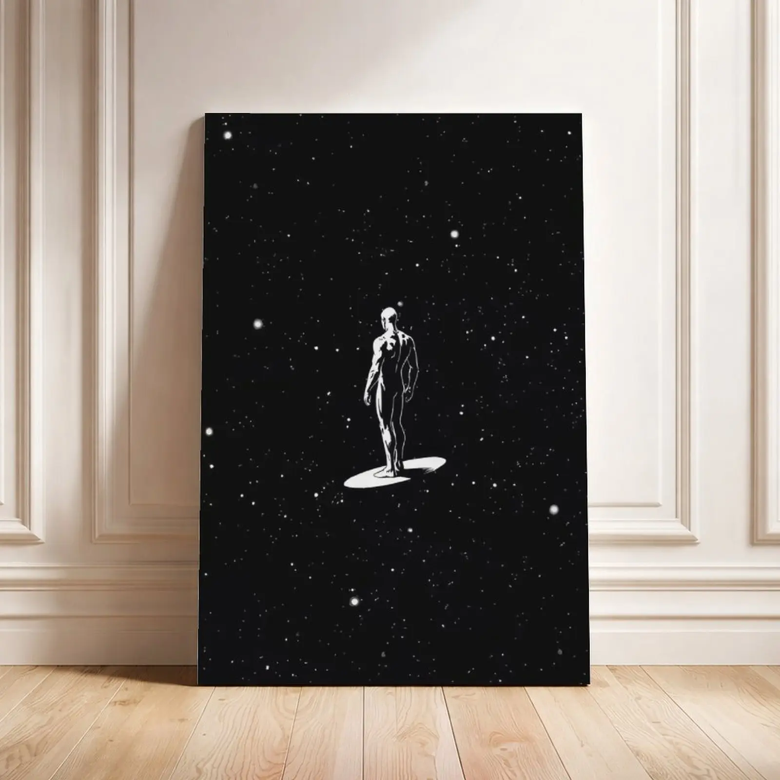 Classic Realistic Art Style Cosmic Superhero Canvas Poster, Space Hero Wall Art Print, Great Gift for Movie Lovers, Ideal for , Living Room, Kitchen, Dorm, Hallway, Wall Decor and Room Decoration room  decor bedroom