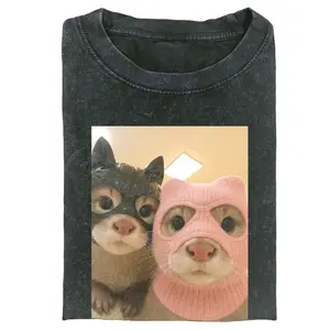 FUNNY CAT T-SHIRT Retro Funny Vintage Tee, Unisex Meme Cringe Funny Dumb Shirt, Menswear Womenswear Streetwear110817 ,Fit Print Cotton Short