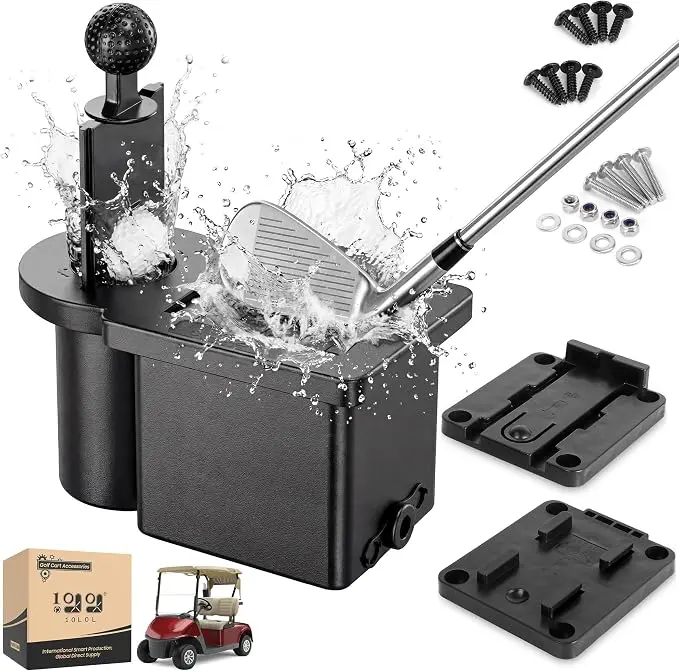 10L0L Golf Cart Ball Washer and Club Cleaner Kit, Detachable Golf Club Head and Ball Washer Golf Cleaner for EZGO Club Car Yamaha