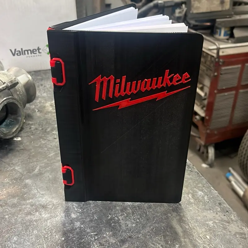 Milwaukee Reusable Notebook, Office Stationery Supplies, Travel Notebook for Creators, Black + Red Color Options