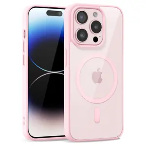 Macaron Color Stylish and Simple Magnetic Phone Case for iPhone 11 12 13 14 15 16 17 Pro Max Plus - Shockproof Protective & Aesthetic Appeal Cover