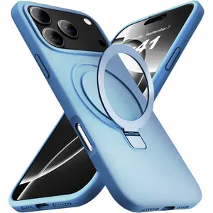 Entronix [Magnetic] Case Compatible with iPhone 17 Pro Max - Soft-Touch Liquid Silicone Gripstand