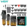 VGR 644 Men's Premium 3-in-1 Electric Hair Clipper & Shaver Grooming Kit, Rechargeable Barber Clippers, Type-C USB Charging, LED Display, Travel-Size Trimmer, Barber Equipment, Face & Beard Style Tool, Guys Gifts