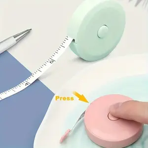 Mini Portable Sewing Tape Measure with Keychain, Retractable Soft Ruler, Precise Measurement Tool for Crafts and DIY Projects