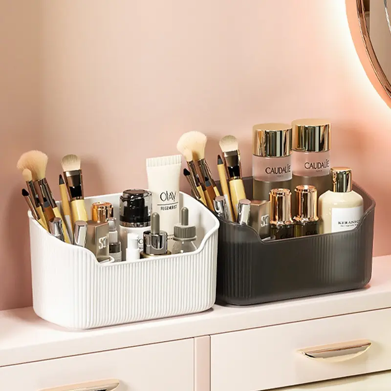 Bathroom Makeup Organizer Box, Desktop Skincare Cream Storage Container, Efficient Space-Saving Cosmetic Holder, Beauty Organizer, Bathroom Accessories