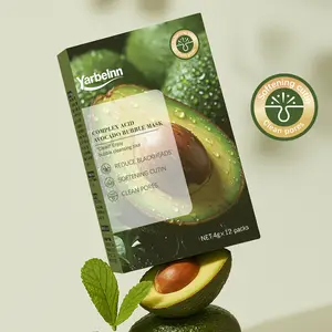 Yarbelnn Fruit Acid Avocado Face Mask Gentle Exfoliating Hydrating Pore Refining Smooth Skin for All Skin Types