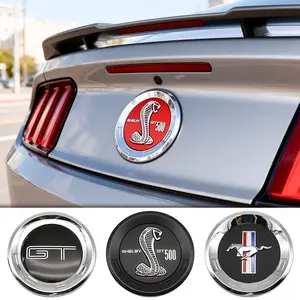 Ford Mustang Car Front & Rear Engine Hood Emblem Badge, Replaceable 3D Car Logo Sticker, Exterior Modification Decal for Hood and Trunk, Decal for Cars