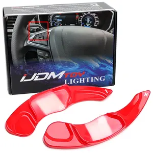 iJDMTOY Gloss Red Larger Paddle Shifter Extensions For Ford 2013-2020 2nd Gen Fusion, 2013-2016 Edge Taurus, 2016-2018 Lincoln MKX, etc