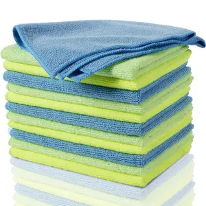 Zwipes 12 in. x 16 in. Multi-Colored Microfiber Cleaning Cloths (12-Pack),microfiber cleaning cloths,ultra absorbent,absorbs up to 8x weight,lint-free wipe,streak-free cleaning,reusable cloths,cost-saving paper towel alternative,house,garage,yard use,cars