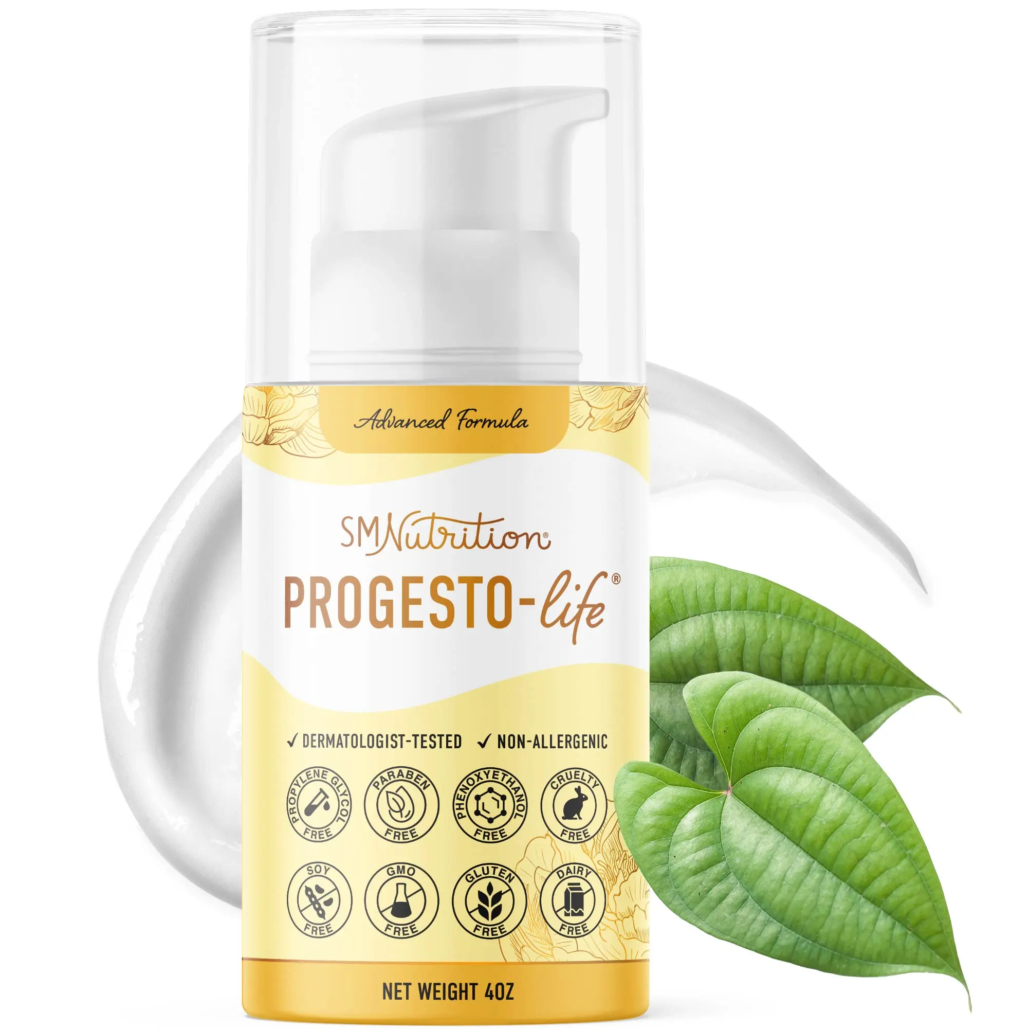 Advanced Progesto-Life Hormone Balance Cream for Women by SM Nutrition | Bioidentical, Micronized, & USP Certified | Dermatologist-Tested | Supports Menopause & Menstrual Comfort Cosmetic Moisturizer