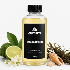 Ocean Breeze & Lemon Floral Scented Fragrance Oil - Aroma Room Freshener for Home Fragrance, Home Care Supplies