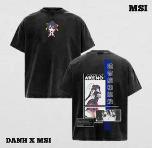 Akeno Himejima | High School DxD Washed Tee Streetwear Tee Hoodie “Thunder Priestess — A Smile That Hides Divine Fury” — For Anime Fans, For Drops That Hit With Bold Energy