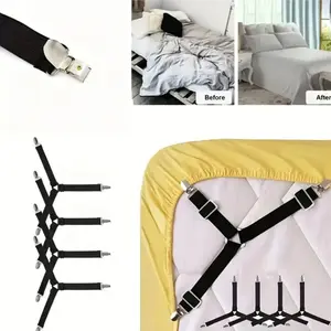 4pcs Sheet Holder With Sheet Holder Sheet Holder Buckle - Adjustable Elastic Sheet Holder For Crumpled Sheets