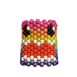 LUVSCENE - DOMO KUN - HANDMADE - GLITTER - CUFF - BANGLE - BRACELET - CHARACTER - Y2K - KANDI - KID