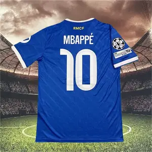 25 26 Away Blue No.10 Mbappe Short sleeve Soccer Jersey