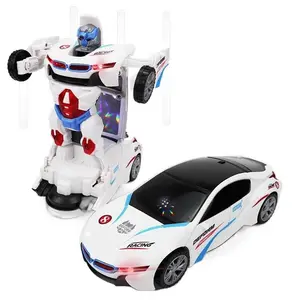 Kids Electric Car Toys with Light Sound for Boys Girls Deformation Rotating Robot Gift Series