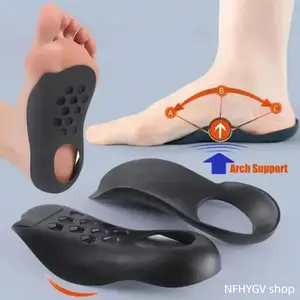 Four Pack Arch Support Orthotic Insoles Comfort Foot Cushion Inserts Relieve Foot Discomfort Practical Foot Care Pads for Daily Walking Standing Sports Training And Long Time Outdoor Activities