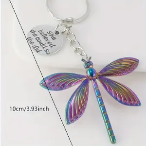 Hardened Color Dragonfly Metal Replica Keychain, Animal-Inspired Bug-Themed Insect-Themed Mini Keychain-Style Accessory for Car Use, Animal-Inspired Keychains, Bug-Themed Keychains