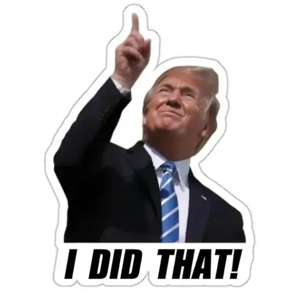 Never Surrender - Stand With Trump 100Pcs Versatile English Trump "I Did That" Stickers for Water Bottles, Laptops, Car Windshields, Die-Cut