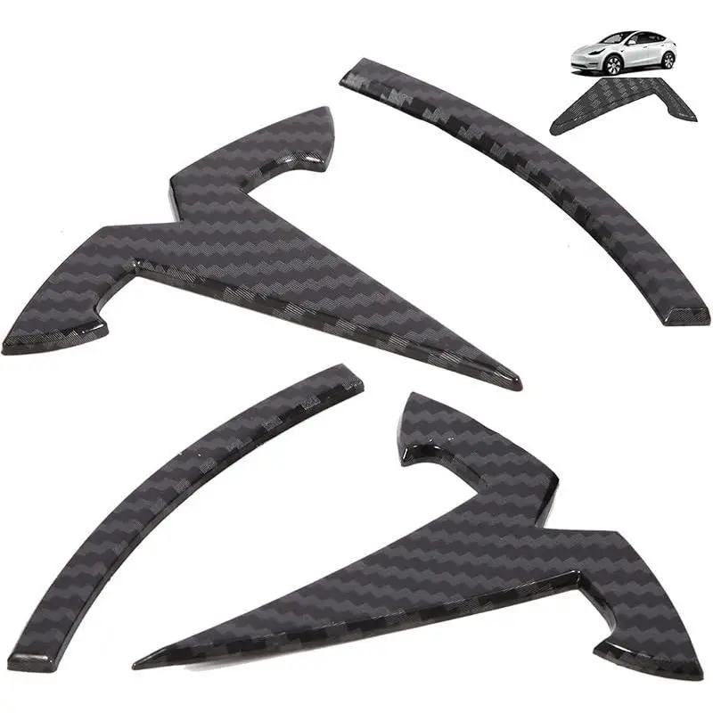 SIGLIN Model Y Accessories for Tesla Emblem Sticker 2PCS/Set 2024 2023 2022 2021 2020 Logo Decal Car Vehicle Decoration Vehicle Exterior Decoration