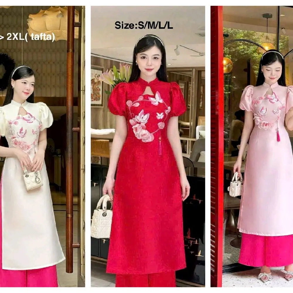 Vietnamese Ao Dai M32 ( Vietnamese Size ) / Áo Dài Cách Tân Truyền Thống Việt Nam/ Girl Ao Dai / Luna Ao Dai