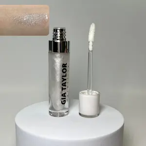 White Pearl Super Shimmer Lipgloss // Vanilla Coconut smooth hydrating refreshing silver lipgloss // vegan cruelty free non sticky and moisturizing lipgloss glittery