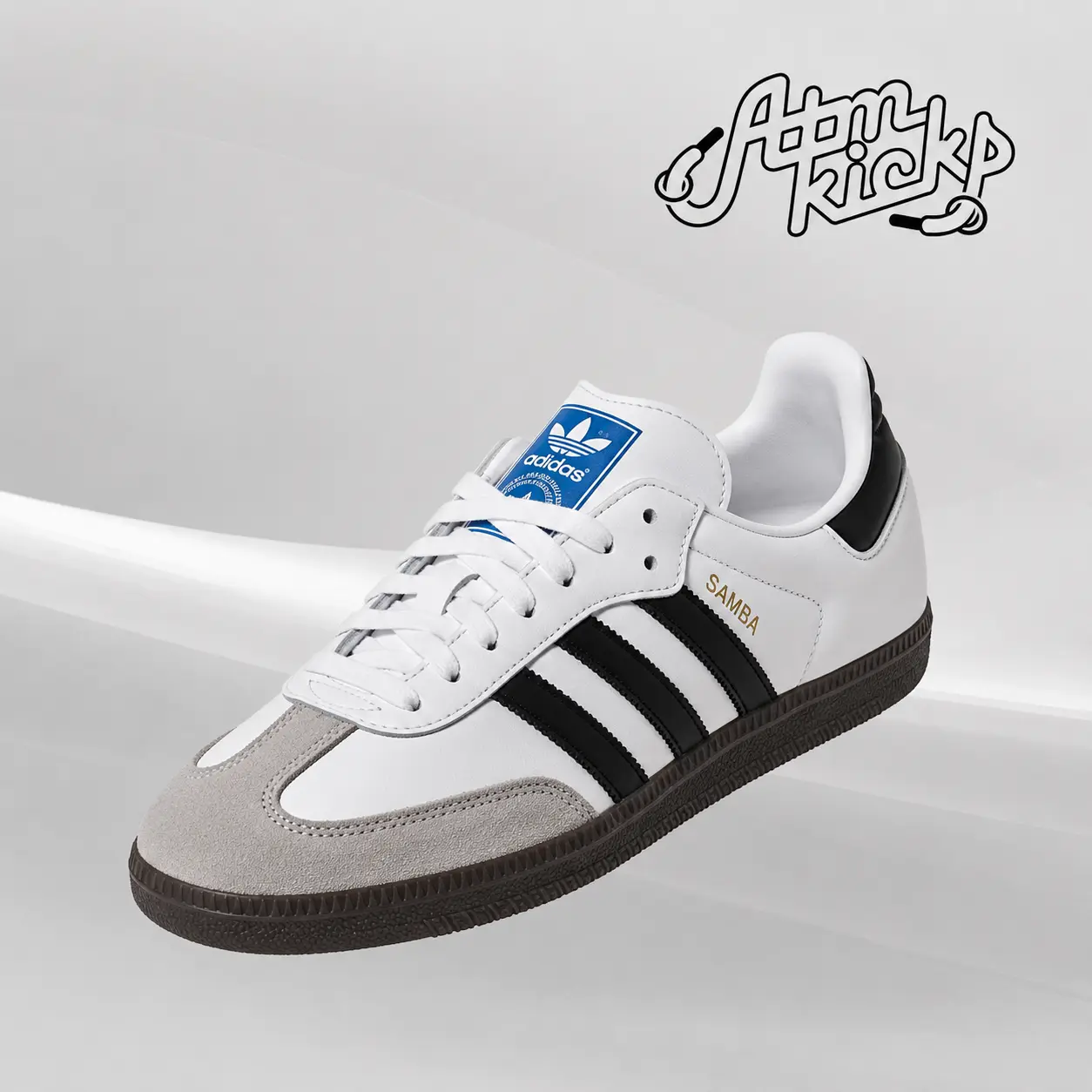 Adidas Samba OG Cloud White Core Black (GS) IE3675 Youth Authentic Shoes Footwear Sneaker Trainer Comfortable Walking Fashion Trending Gift