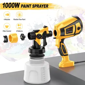 1000W High Power Electric Spray PaintPaint Sprayer 1400ml High Capacity Container Easy to Clean for Paint Sprayer for Furniture Garder Chairs Fence Walls Door Etc
