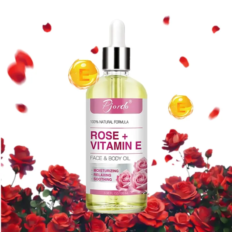 Vitamin E Rose Oil 100ML, Moisturizing Hydrating Skin Care, Body Care, Natural Skincare Ingredient, Ideal for Dry Skin, Enhances Hydration, Body Oil Moisturizer, Body Care Moisture