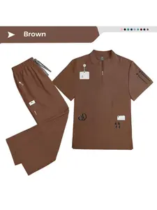 Pet Beauty Hospital Work Scrub Set Scrub Uniform Top+Pants Work Uniform Nurse Set Beauty SPA Brushing Uniform Set Workwear