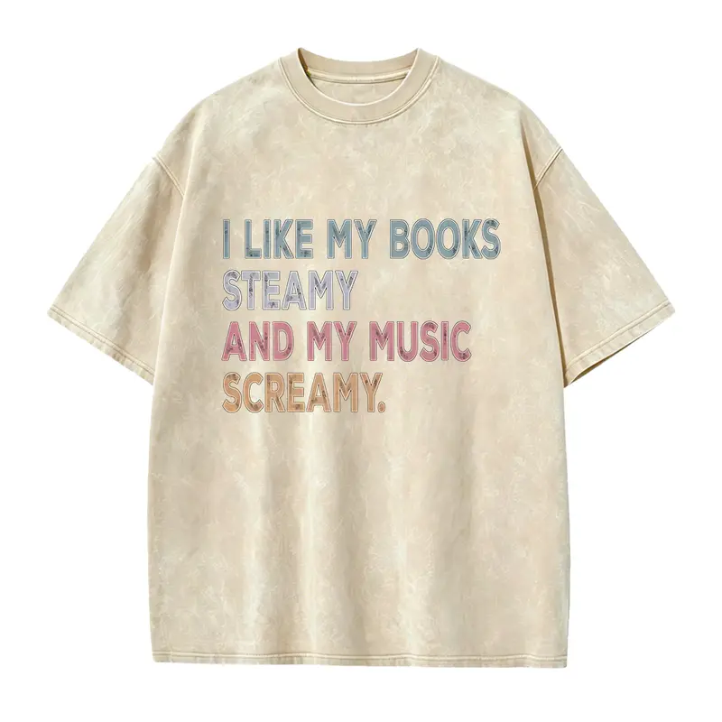I Like My Books Steamy and My Music Screamy Shirt, Book and Music Lover Tee, Funny Reading Shirt, Bookish Gift, Bookworm Tee