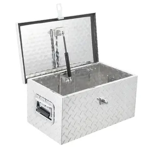 [HOT] Garvee 20 Inch Aluminum Diamond Plate Tool Box With Lock and Keys, Heavy Duty Waterproof Truck Storage Organizer Chest for Pick Up Truck Bed, Rv Trailer/Van With Side Handle