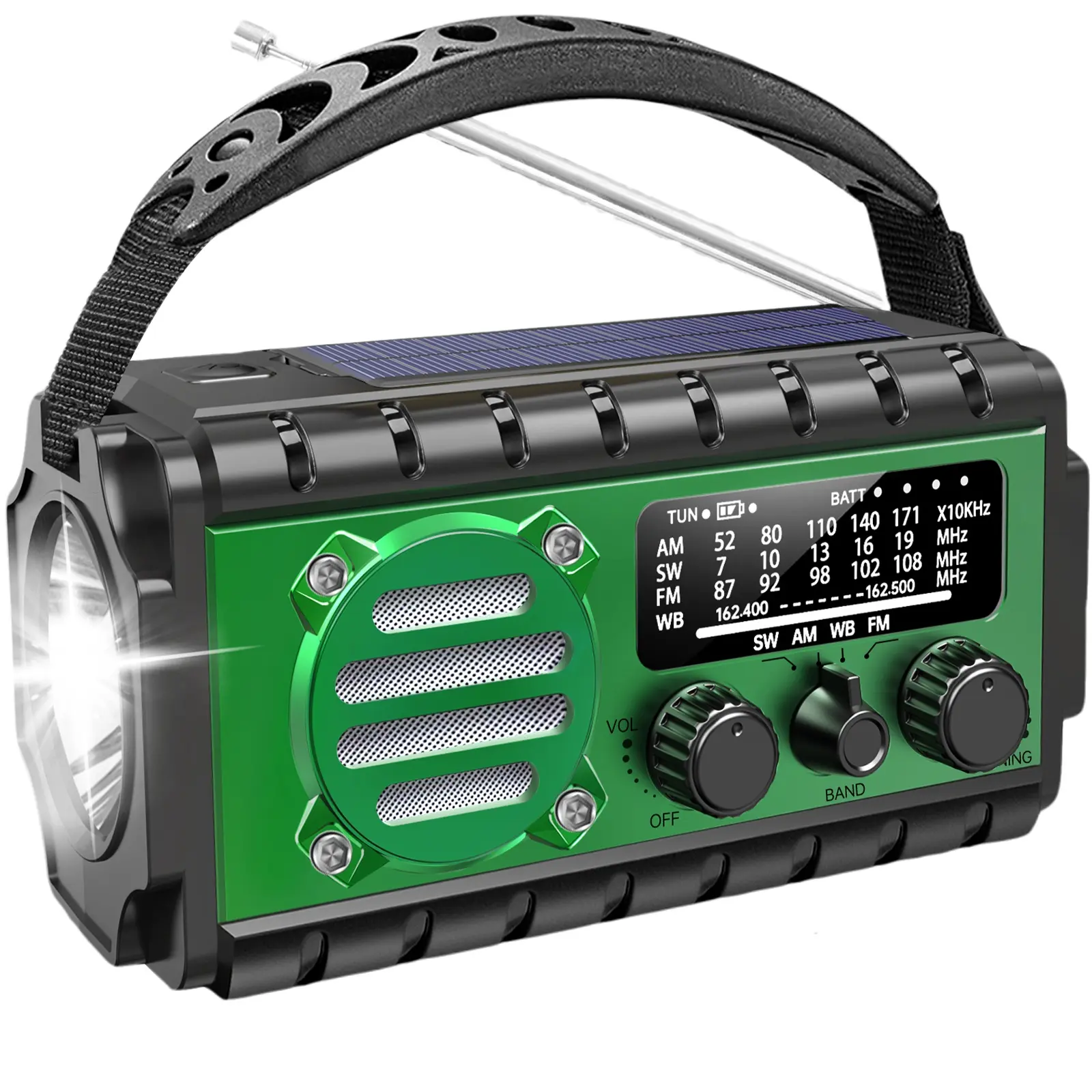 【QAUYYW】 3 in 1 Charging Cable Hand Crank Emergency Radio，NOAA Weather Radio 74000mWh，Portable Solar power，SW/AM/FM/NOAA Flashlight & SOS Alarm for Winter Storm Hurricane Survival Gear Chargeable Radio Outage Winter Storm Powered By Type-C Charged