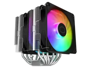 Cooler Master Hyper 620S Dual Tower CPU Air Cooler, ARGB Sync, 120mm PWM Fan, 6 Copper Direct Contact Heat Pipes, 154.9mm Tall, Brackets AMD Ryzen AM5/AM4, Intel LGA 1851/1700/1200 (RR-D6NA-17PA-R1)