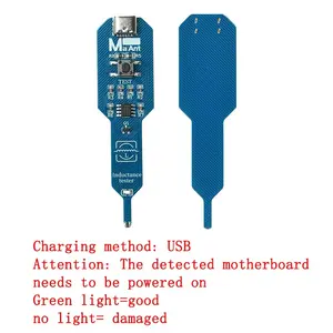 Type-C Inductance Tester Motherboard Coil Tester Electronic Circuit Board Inductor Detector for Phone Motherboard Component Repair Electronic Component Testing Electromagnetic Induction High Precision Detection Quick Fault Check Tool MAANT M093B