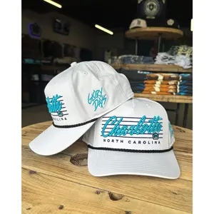 Glory Days Apparel - Charlotte Stripes White Rope Hat