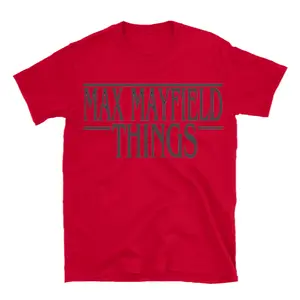 Stranger Things inspired character T-shirt; Crewneck Sweatshirt; Max Mayfield T-shirt; Max Mayfield Crewneck Sweatshirt Cotton Casual Crew Neck