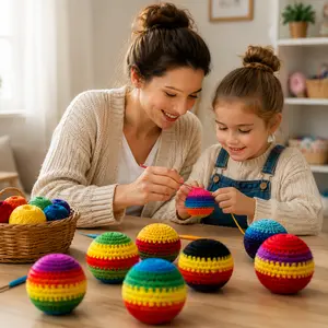 Hand Made Knitted Footbag Sack Soft Touch Footbags for Kids Adults Outdoor Games Foot Sack Toy with Durable Stitching Portable Foot Bag for Beach Park Yard Recreation Foot Play Activity Gift