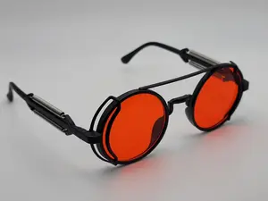 Steampunk Goggles Glasses Round Sunglasses Emo Retro Vintage