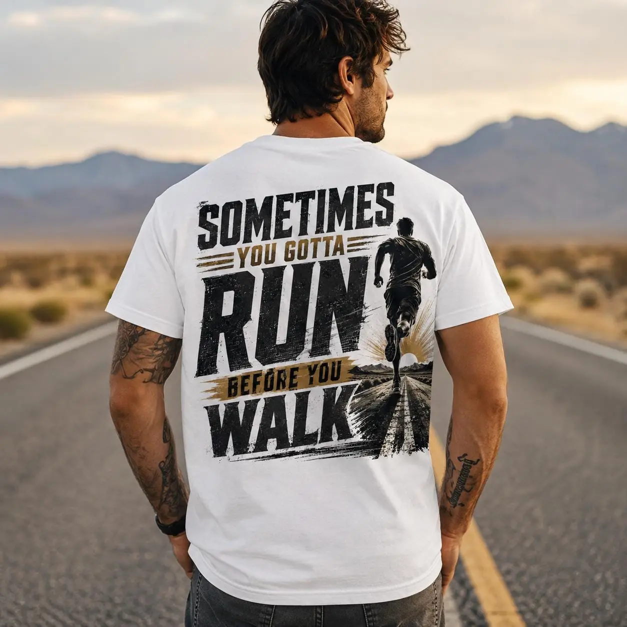Sometimes You Gotta Run Before You Walk Shirt, Motivational Running T-Shirt, Inspirational Tee, Fitness Gift, Marathon Runner Shirt, Gym Tee